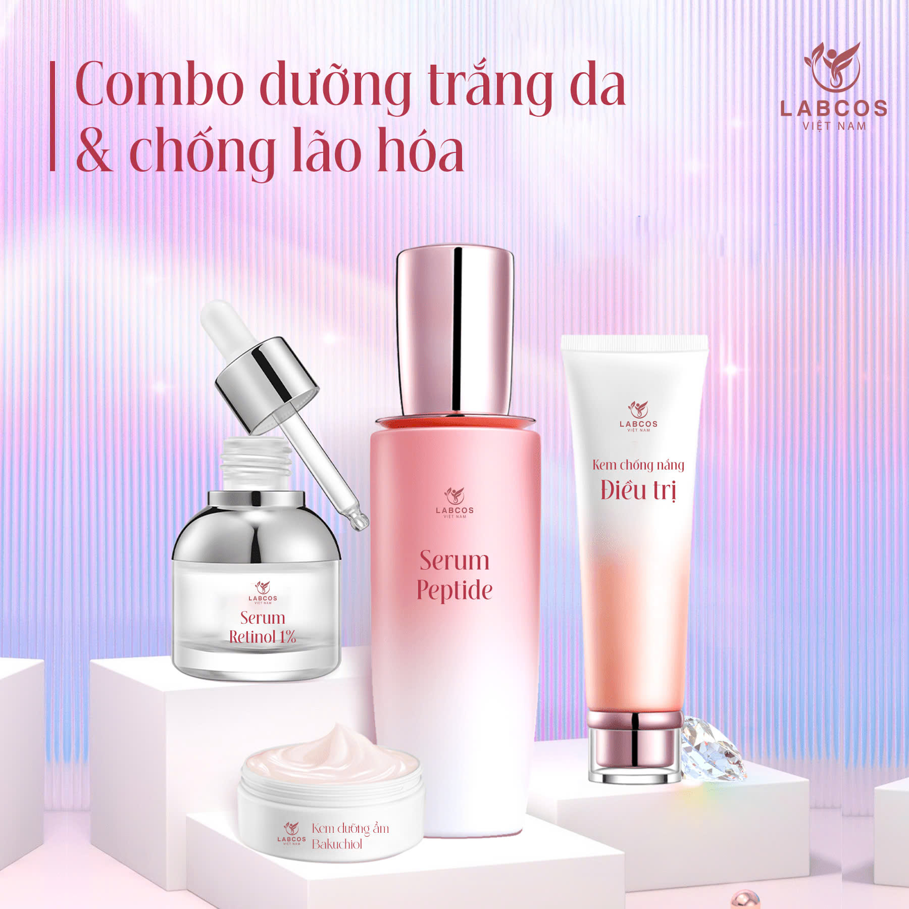 COMBO DƯỠNG TRẮNG DA VÀ TRỐNG LÃO HOÁ